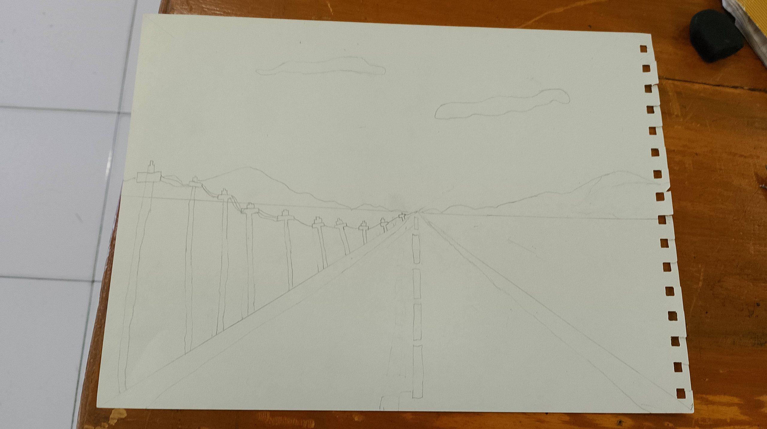Hasil Karya Siswa 16 — Menggambar Perspektif