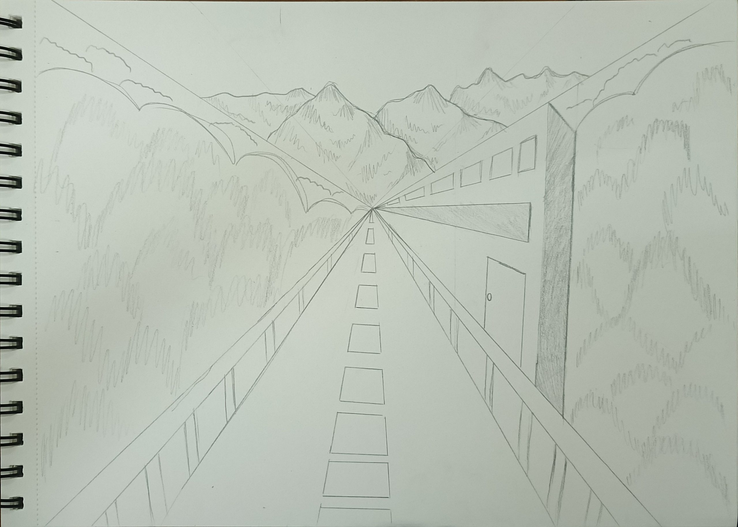 Hasil Karya Siswa 14 — Menggambar Perspektif