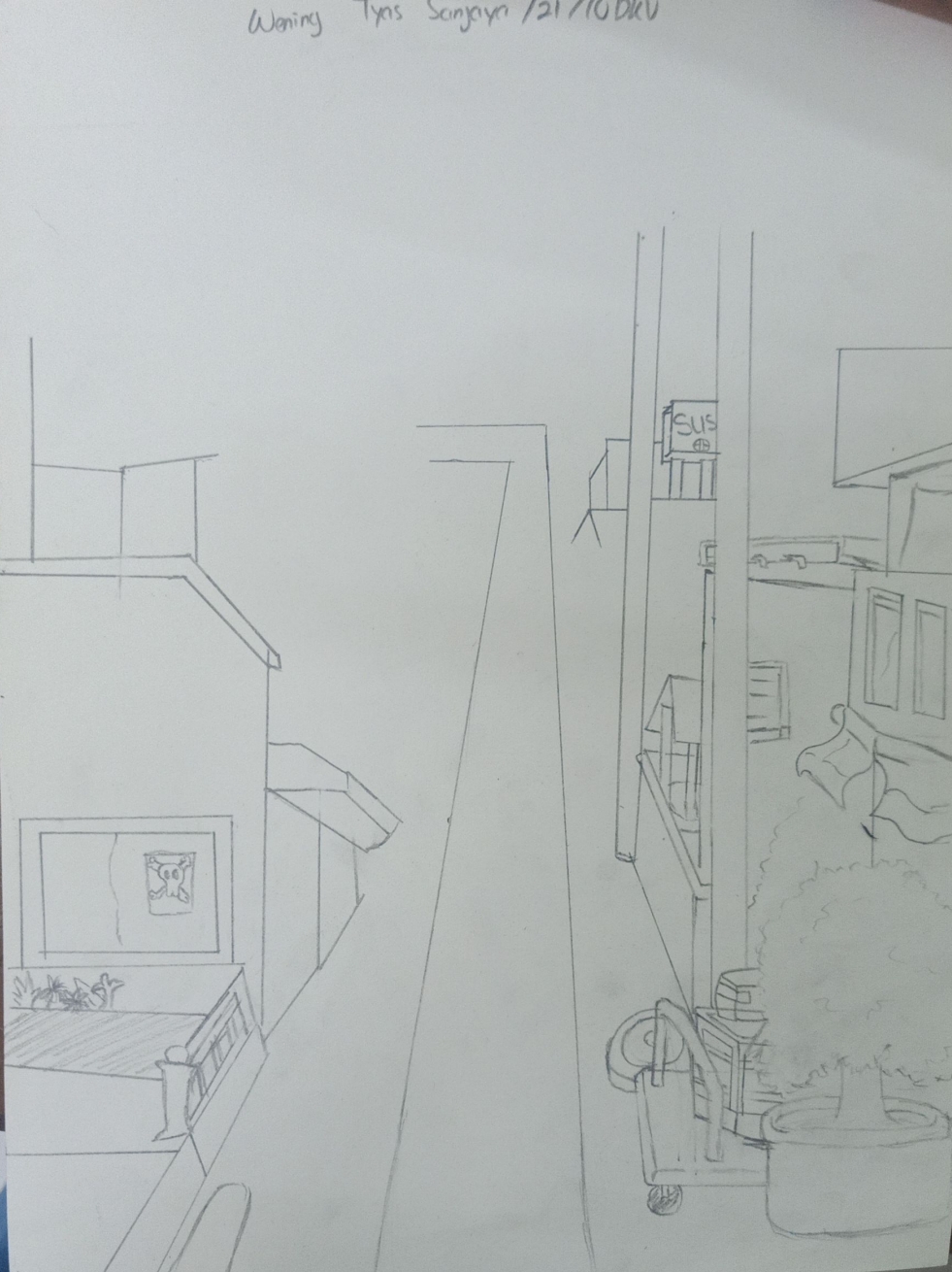 Hasil Karya Siswa 10 — Menggambar Perspektif